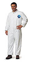 Coverall, Tyvek, Zipper, Elastic Wrist and Ankle Dupont Tyvek Apparel